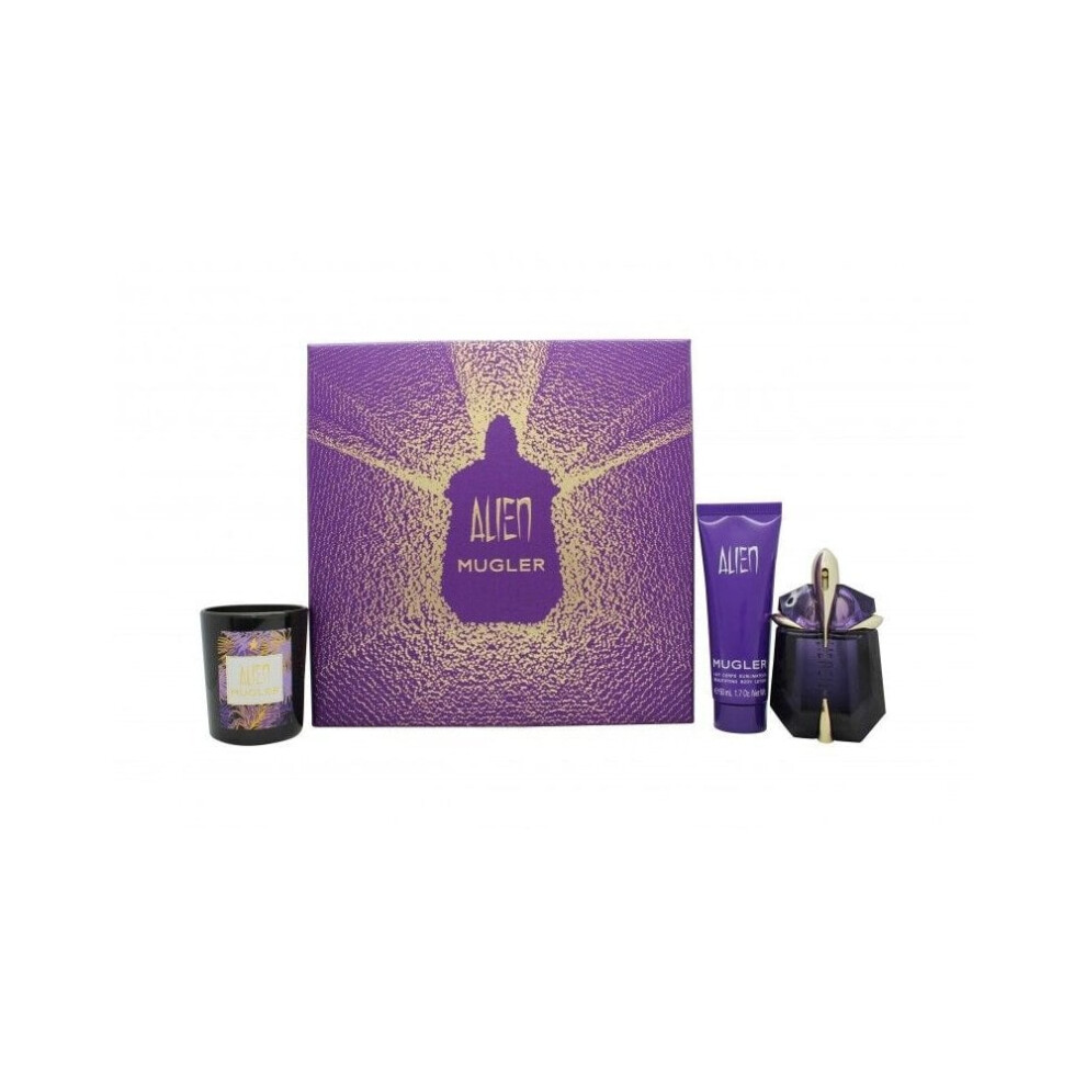 Thierry Mugler Alien EDP 30ml Spray + 50ml Body Lotion + 50ml Shower Gel