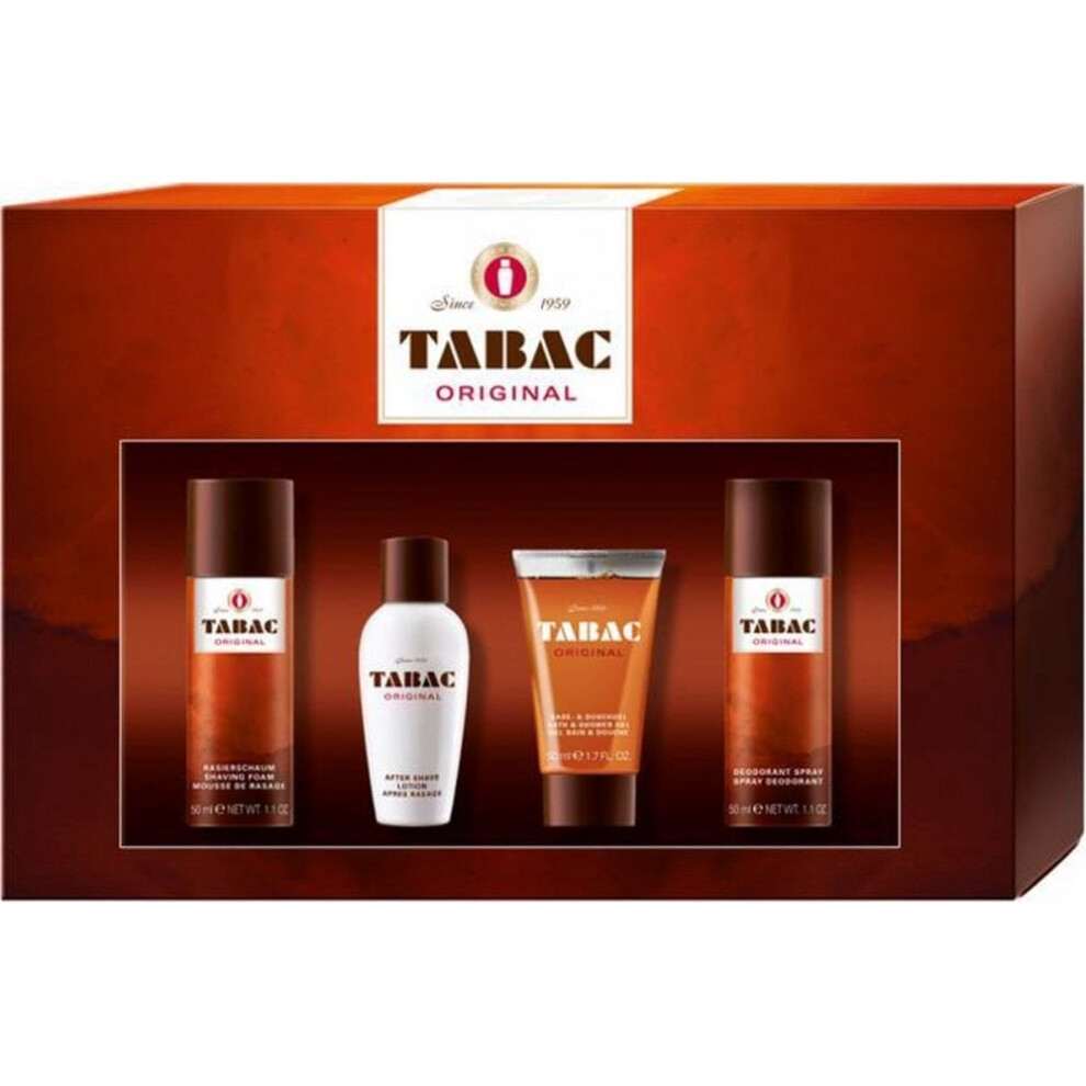 Tabac Aftersahve 50ml Lotion + 50ml Shower Gel + 50ml Deodorant Spray + 50ml Shave Foam