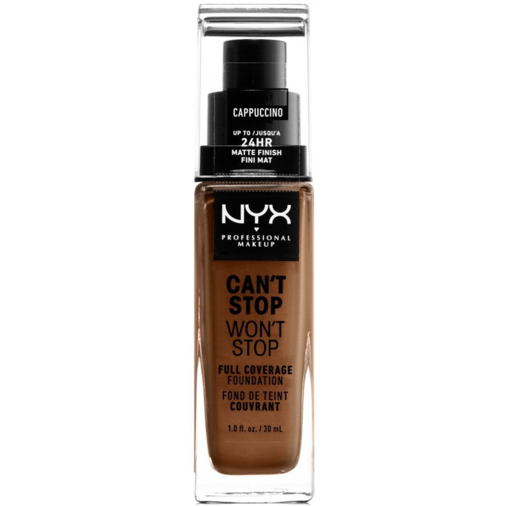 NYX Can't Stop Won't Stop 24H Full Coverage Foundation 30ml - Cappuccino