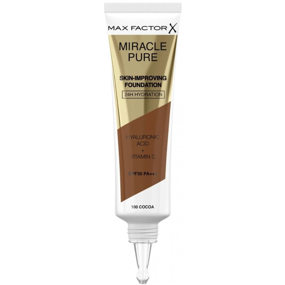 Max Factor Miracle Pure Skin Improving 24H Hydration Foundation 30ml - 100 Cocoa