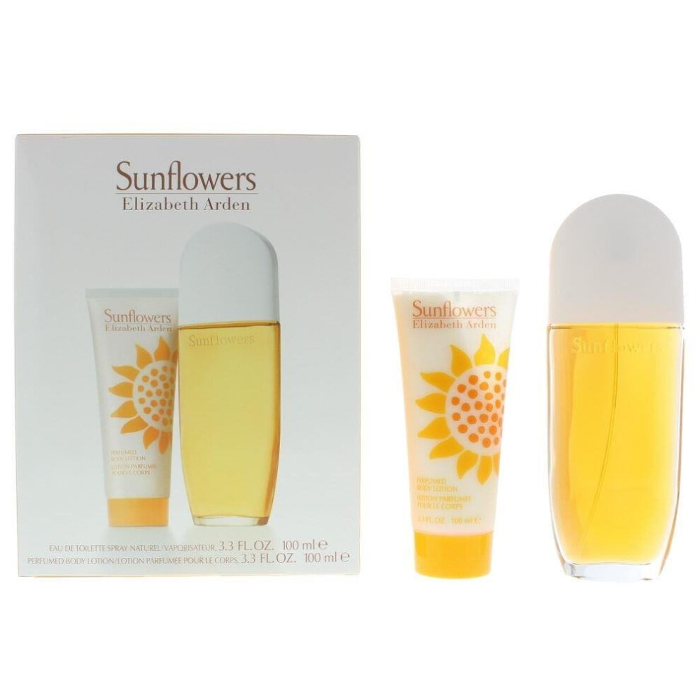 Elizabeth Arden Sunflower Gift Set 100ml EDT Spray + B/Lotion 100ml