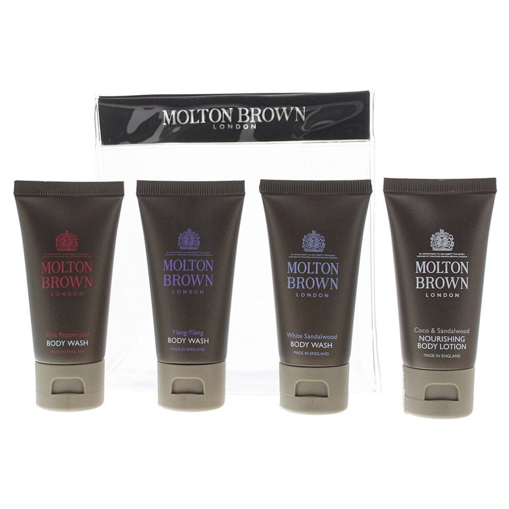 Molton Brown Gift Set: Coco Sandalwood B/L 30ml - Ylang Ylang B/W 30ml - White Sandalwood B/W 30ml - Pink Pepperpod B/W 30ml