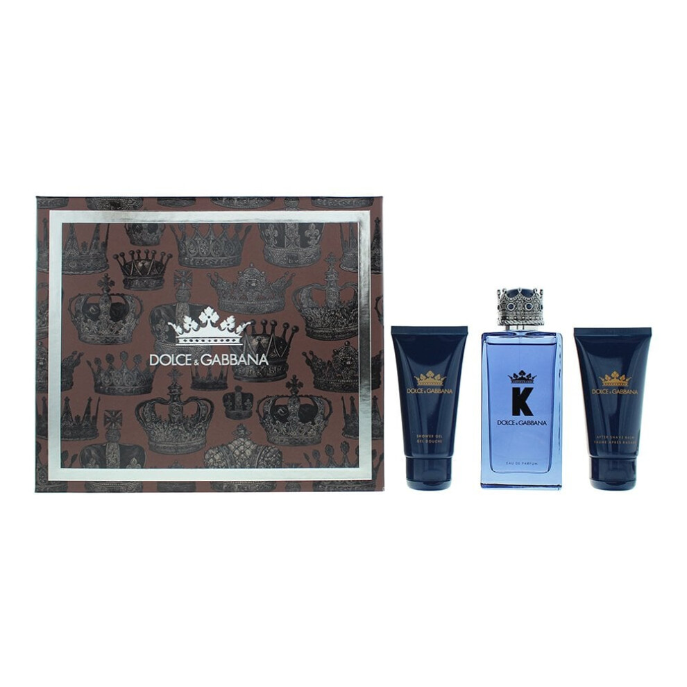 Dolce & Gabbana K Gift Set: 100 EDP Spray + 50ml Aftershave Balm + 50ml Shower Gel