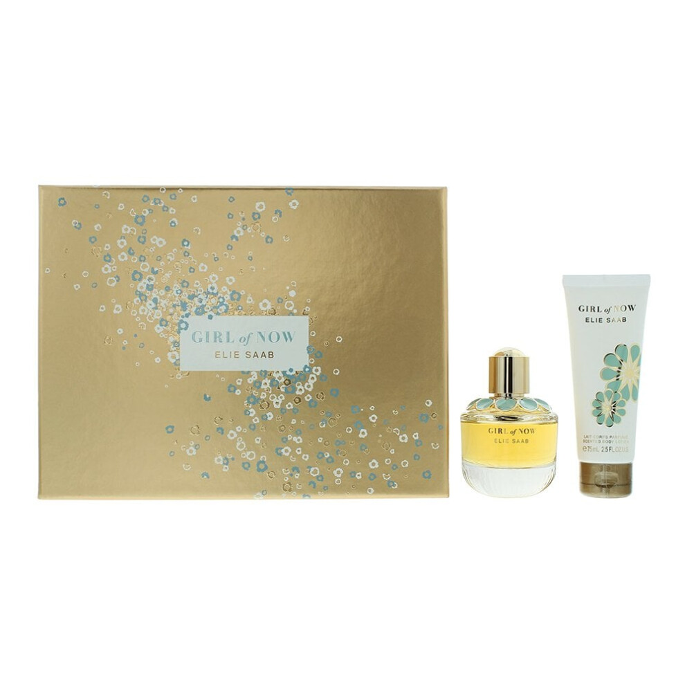 Elie Saab Girl Of Now Gift Set 50ml EDP Spray + 75ml Body Lotion