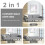 Bigzzia Convertible Sofa Couch Sleeper with Armrest and Wood Legs Foam Cushion 6