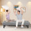 Bigzzia Convertible Sofa Couch Sleeper with Armrest and Wood Legs Foam Cushion 7