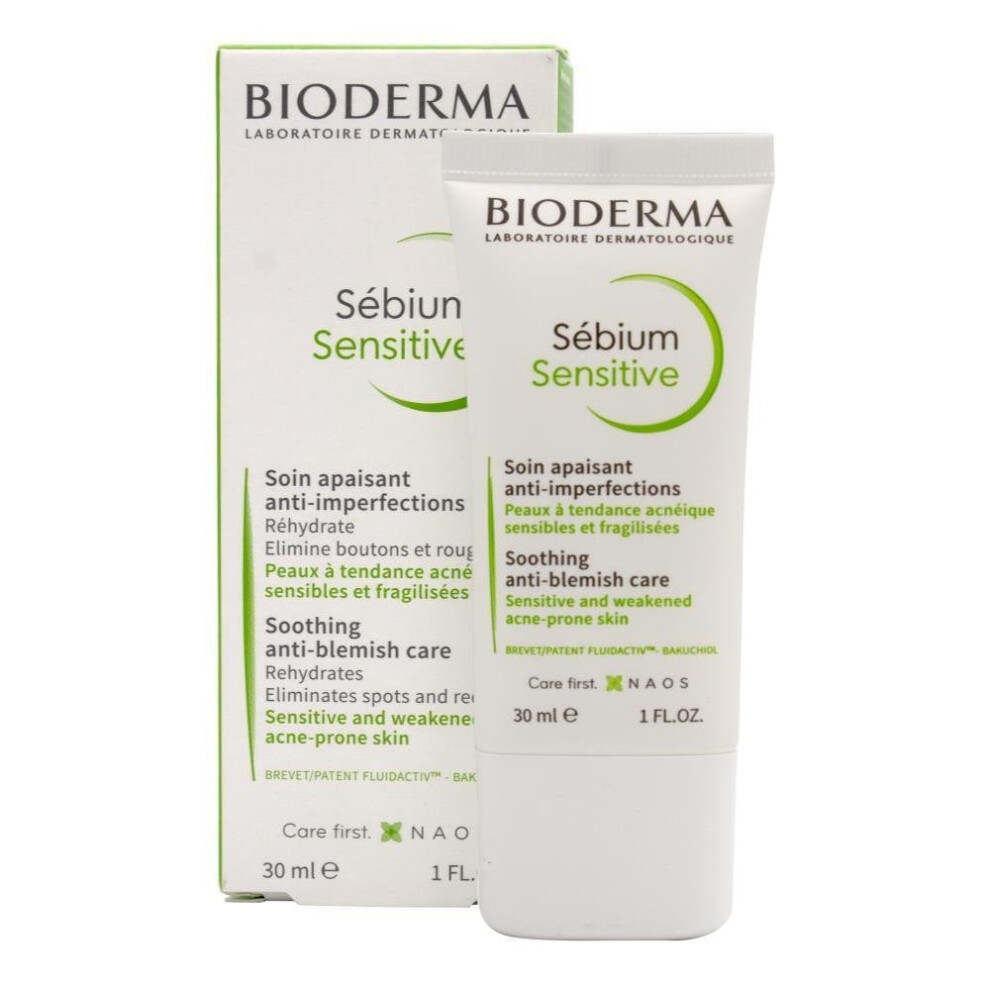 Bioderma Sebium Sensitive Soothing Anti-Blemish Care 30Ml