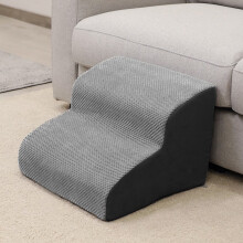 (2 Steps) Comfy Non-Slip Pet Steps with Removable Cover