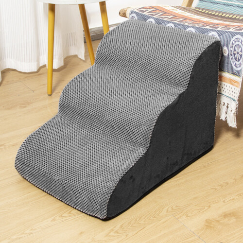 Living And Home (3 Steps,Small) Comfy Non-Slip Pet Steps with Removable Cover 2