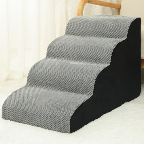 Living And Home (4 Steps) Comfy Non-Slip Pet Steps with Removable Cover
