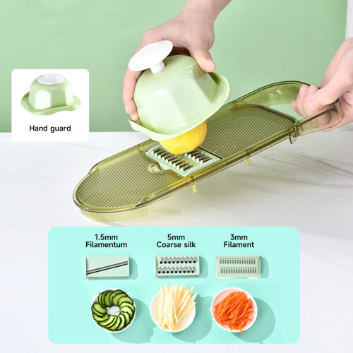 Living And Home Kitchen Vegetable Slicer with Handguard (6 Blade Set) 2