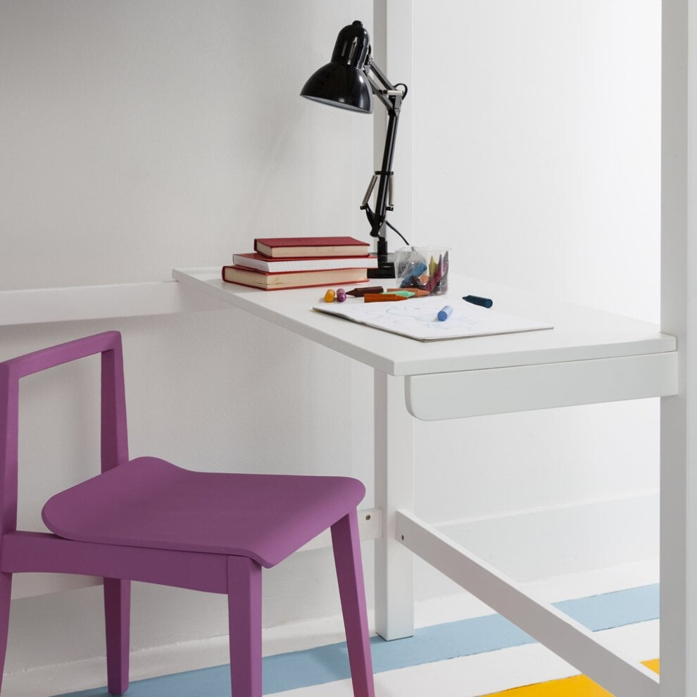 Skole Desk for High Sleeper Bed in Classic White