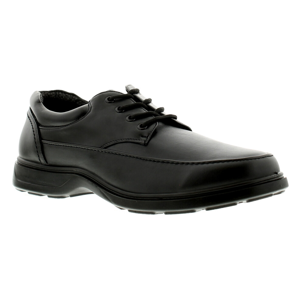 (Black, 14 (Adults')) New Mens/Gents Black Lace Up Comfort Fit Casual Shoes. Wider Fitting. UK Size