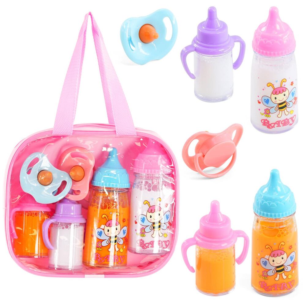 BiBi Doll BiBi Doll Baby Dolls Accessories 7In1 Magic Milk Juice Bottles Dummies Carry Bag