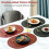 6 Pack Placemat Oval Leather Heat Table Mat Resistant Washable Table Decoration Red 5