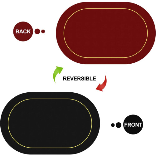 6 Pack Placemat Oval Leather Heat Table Mat Resistant Washable Table Decoration Red 1