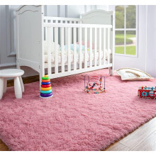 Living Room Rug Shaggy Bedroom Carpets 120x200cm Soft Floor Mat Washable Pink