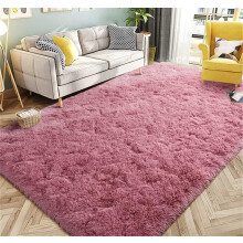 Living Room Rug Shaggy Bedroom Carpets 80x160cm Soft Floor Mat Washable Pink