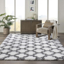 Living Room Rug Anti-Slip Soft Bedroom Carpets 120x160cm Floor Mat Fluffy White