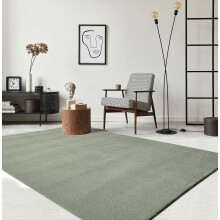 Living Room Rug Short Velvet Bedroom Carpets 100x200cm Soft Indoor Carpets Anti-Slip Green