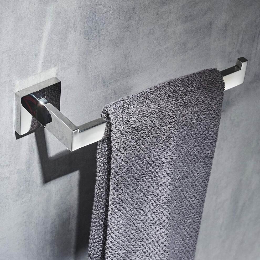 Towel Rail Polish Chrome,Towel Ring Wall Mounted,SUS 304Stainless Steel,Open-Arm Design Single Bar