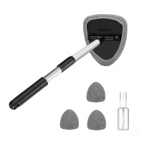 Windshield Cleaner Tool Microfiber Car Window Cleaner with Extendable Long Handle