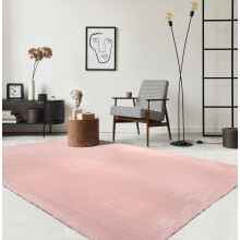 Living Room Rug Short Velvet Bedroom Carpets 100x200cm Soft Indoor Carpets Anti-Slip Pink