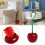 Toilet Brush Creativity WC Brush with Plastic Storage Box Red Cherry 2