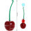 Toilet Brush Creativity WC Brush with Plastic Storage Box Red Cherry 5