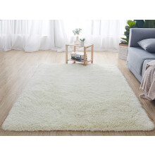 Living Room Rug Soft Fluffy Bedroom Carpets 80x160cm Indoor Carpets Anti-Slip White