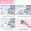 2 Pcs Window Blind Cleaner Duster Brush Blinds Cleaning Tools with 2 Microfiber Cloth Pink+Grey 2