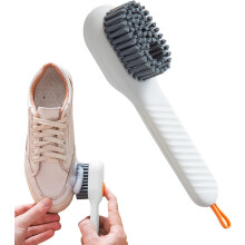 Multifunctional Liquid Shoe Cleaning Brush with Soap Dispenser Soft Bristle Cleaning Brushes for Household White