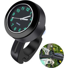 Motorcycle Handlebar Clock Waterproof Bicycle Motorcycle Watch Handlebar Clock Universal Black