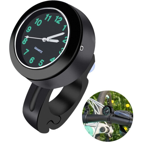 Motorcycle Handlebar Clock Waterproof Bicycle Motorcycle Watch Handlebar Clock Universal Black