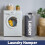 Laundry Basket 90L Large Capacity Foldable Laundry Bag with Aluminum Handle Gray 3