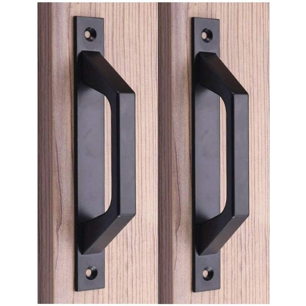 Sliding Barn Door Handle Hardware For Wooden Garden Door Shed Doors (Black 19.6Cm) 4055695021317