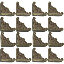 56mm 16PCS Furniture Vintage Corner Protectors,Decorative Large Antique Corner,Metal Corner Guard,Wood Gift Box Decorative Corner Bronze