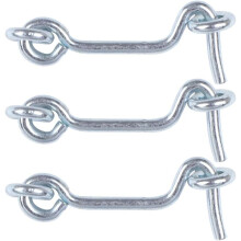 3pcs 2inch Cabin Hook Hook Latch Door Window Sliding Eye Latch Door Latch Bolt Shutters Garage Gate Barn with Screws Plating Finish