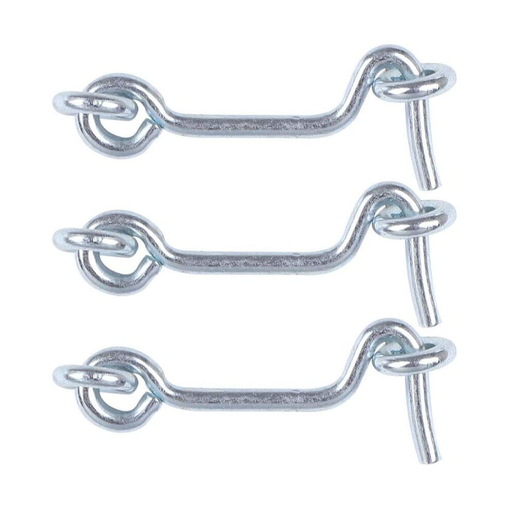 3Pcs 2Inch Cabin Hook Hook Latch Door Window Sliding Eye Latch Door Latch Bolt Shutters Garage Gate Barn With Screws Plating Finish 4055695021591