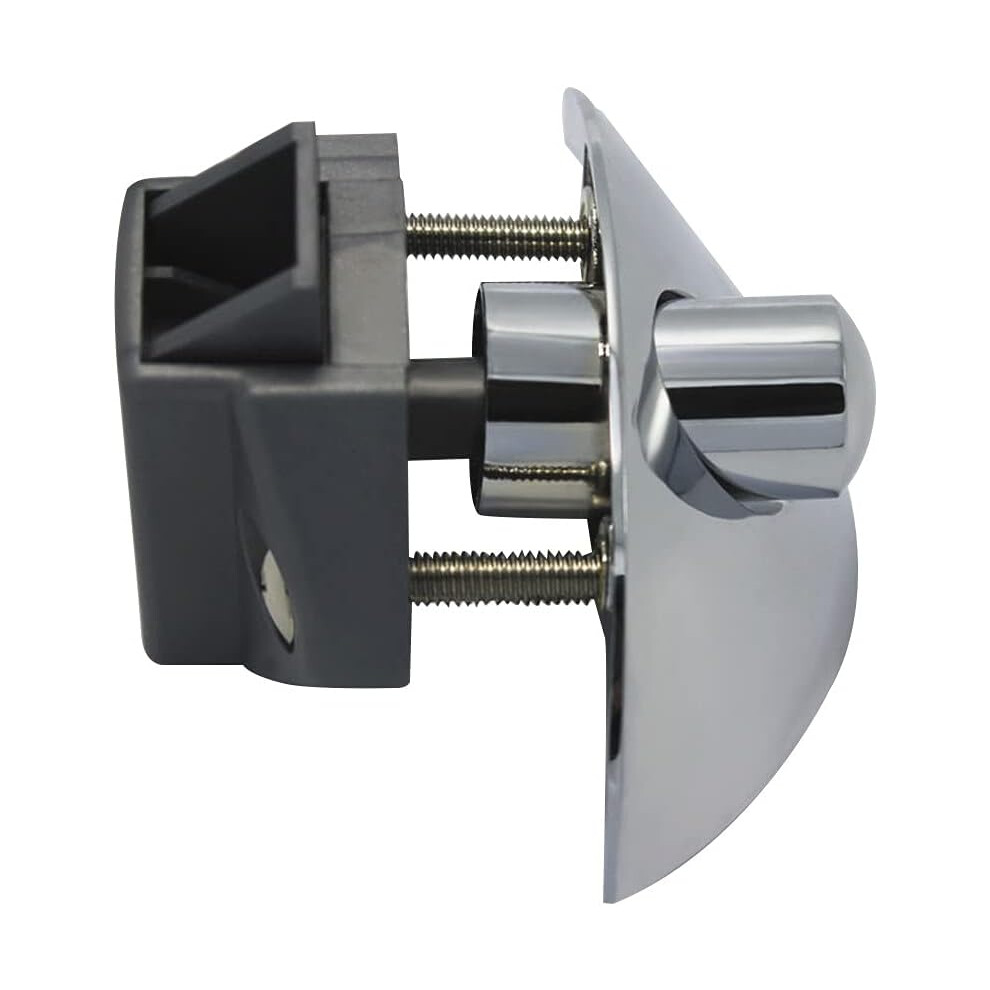 Caravan Rv Cabinet Drawer Lock,Keyless Lock With Push Button Zinc Alloy Latch Locking Door For Caravan Rv Cupboard Drawer Camper Kitchen Silver 4055695021737