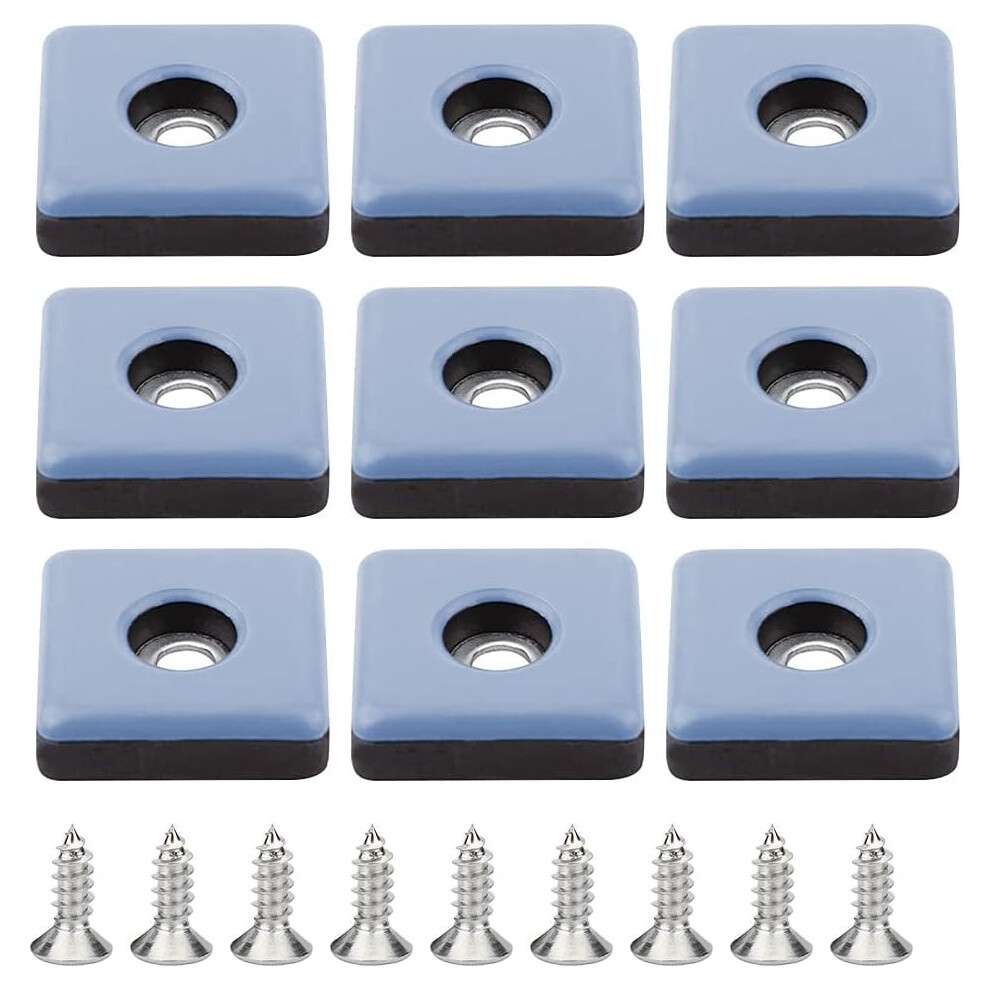 24 Pieces Furniture Sliders 25Mm Screw On Feet Furniture Gliders Screw In Square Easy Gliders Teflon Moving Sliders With Screws Feet Protector 4055695021973
