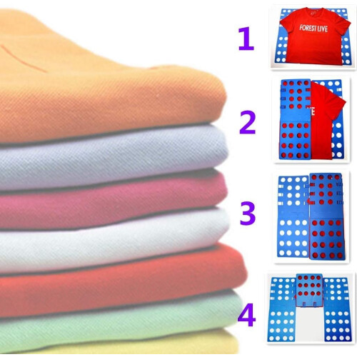 Shirt Folder Clothes Folding Board Durable Plastic Clothes Storage Board Dark Blue 2