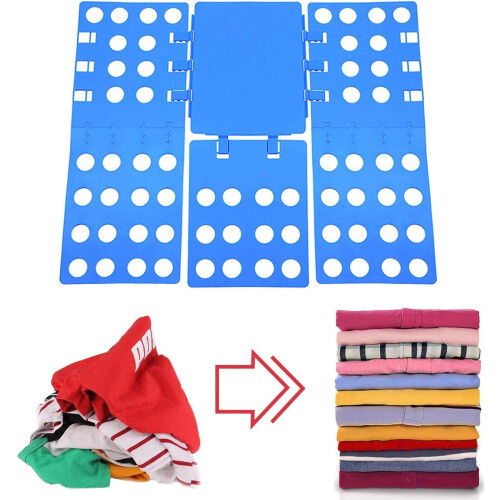 Shirt Folder Clothes Folding Board Durable Plastic Clothes Storage Board Dark Blue