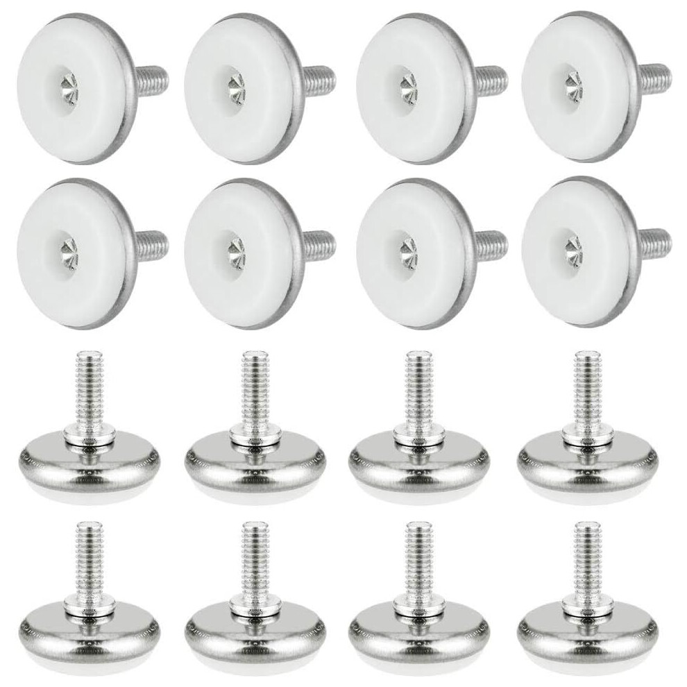 Furniture Screw Feet Pads 30 Pack Adjustable M6x15mm Furniture Leveling Feet Glide Pads With Screw Floor Protector For Desk Tables Couches Bed Sofa 4055695021898