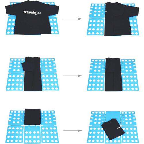 Shirt Folder Clothes Folding Board Durable Plastic Clothes Storage Board Light Blue 1