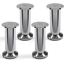 4pcs Adjustable chromed furniture foot -fitting height 120 mm