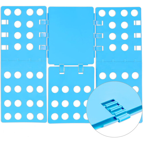 Shirt Folder Clothes Folding Board Durable Plastic Clothes Storage Board Light Blue