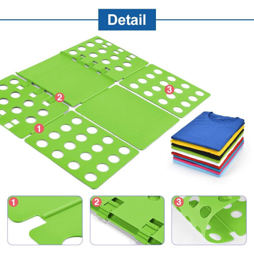Shirt Folder Clothes Folding Board Durable Plastic Clothes Storage Board Green 2