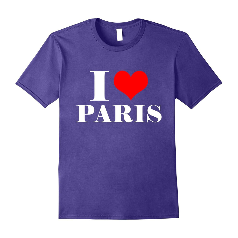 (XXL) I Love Paris T Shirt , I Heart Paris Tee France Shirt-Father's Day