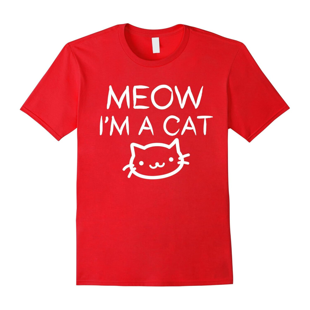 (XXXL) Meow I am a Cat T-shirt Cat Lovers Cat Owners Halloween-Father's Day